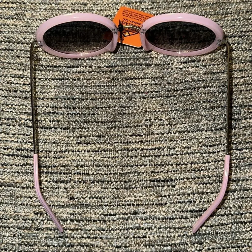 NEW Adorable Round Pink Sunglasses PC Lens UV400 Protection